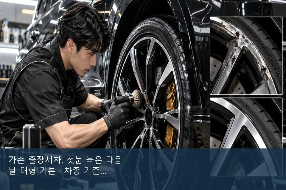 가촌 출장세차, 첫눈 녹은 다음 날 대형 기본 · 차종 기준 금액